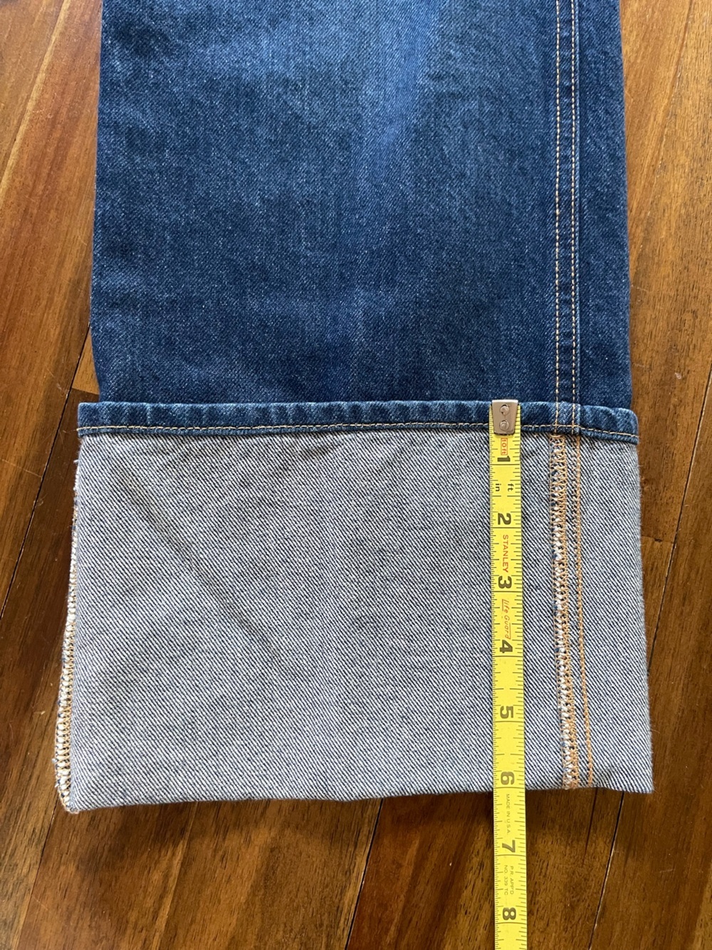 Veronica Beard Dylan High Rise Straight Leg Jean Full Length Wide Cuff hem - Picture 14 of 16